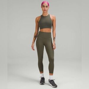 Lululemon Base Pace High-Rise Crop 23" Army Green Size 12
